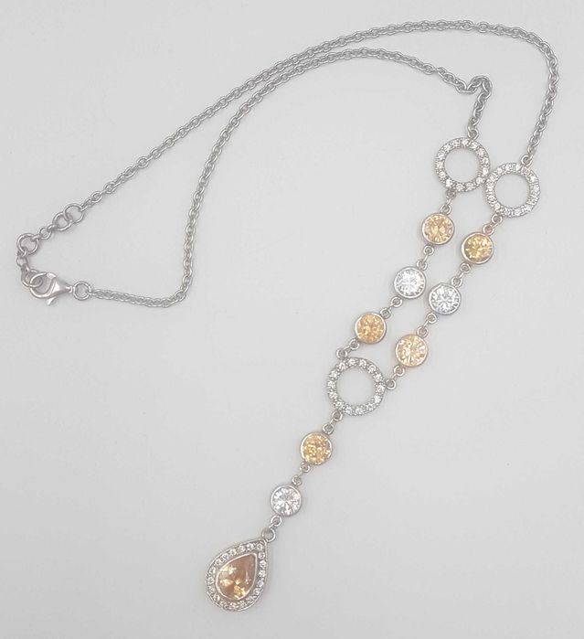 Superb colier din argint si zirconii