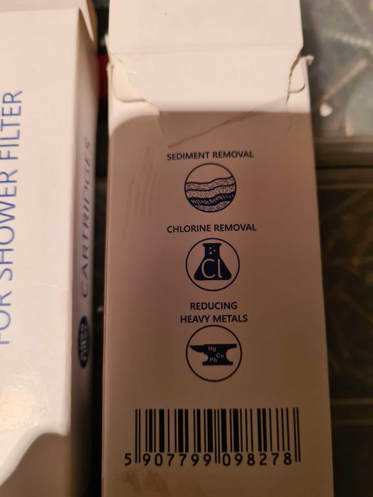 Нови 5бр. Филтърни патрони за душ слушалка Aquafilter FCSH-56