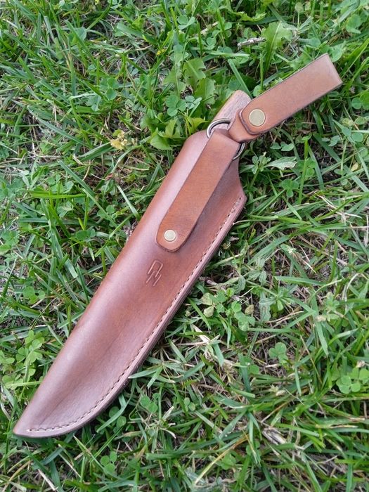 Кания за нож ръчна изработка от телешки бланк естествена кожа