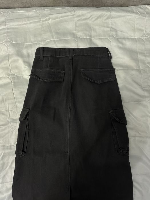 Серая юбка джинсовая