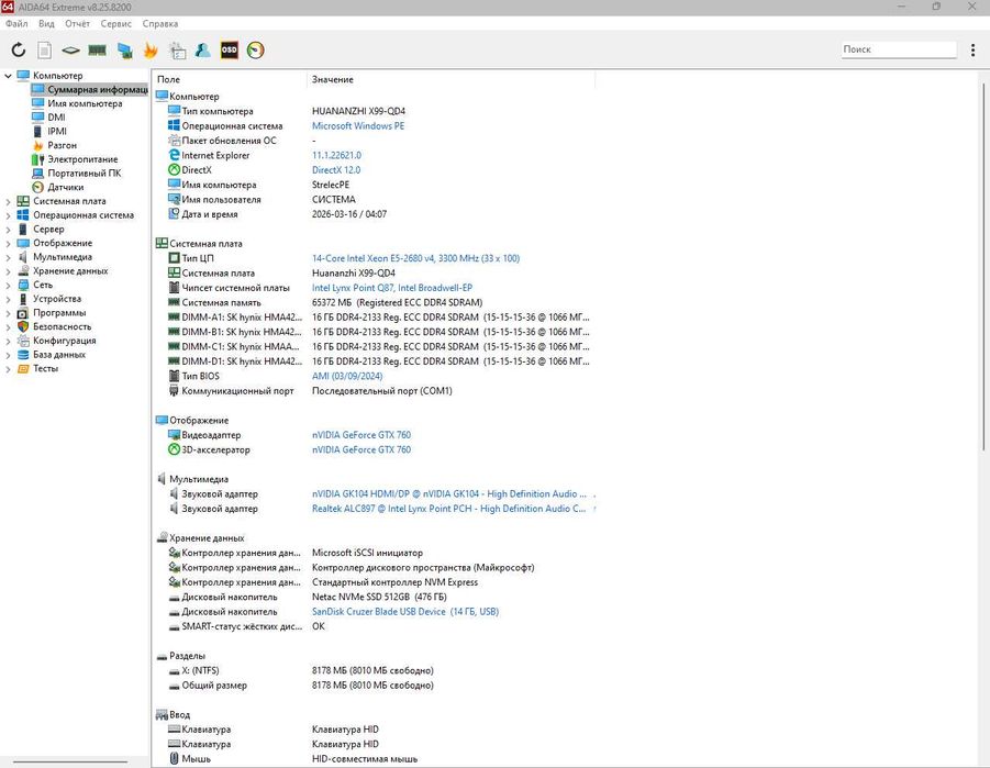 Системный блок Xeon E5-2680 v4