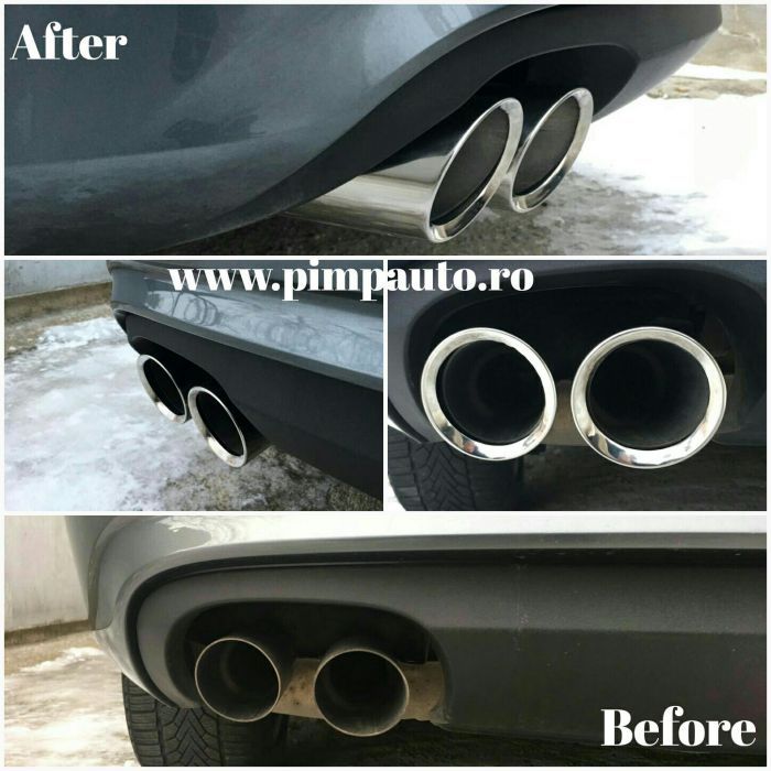 Tips ornament inox evacuare sport audi volkswagen golf 5 6 7 skoda