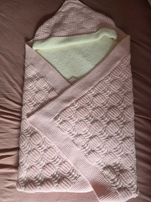 Вязаный плед-конверт Zeni Baby для новорожденного