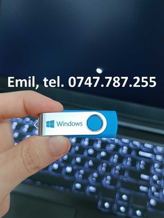 Stick bootabil cu Windows 7, 8.1, 10, 11, Office cu licență originală!