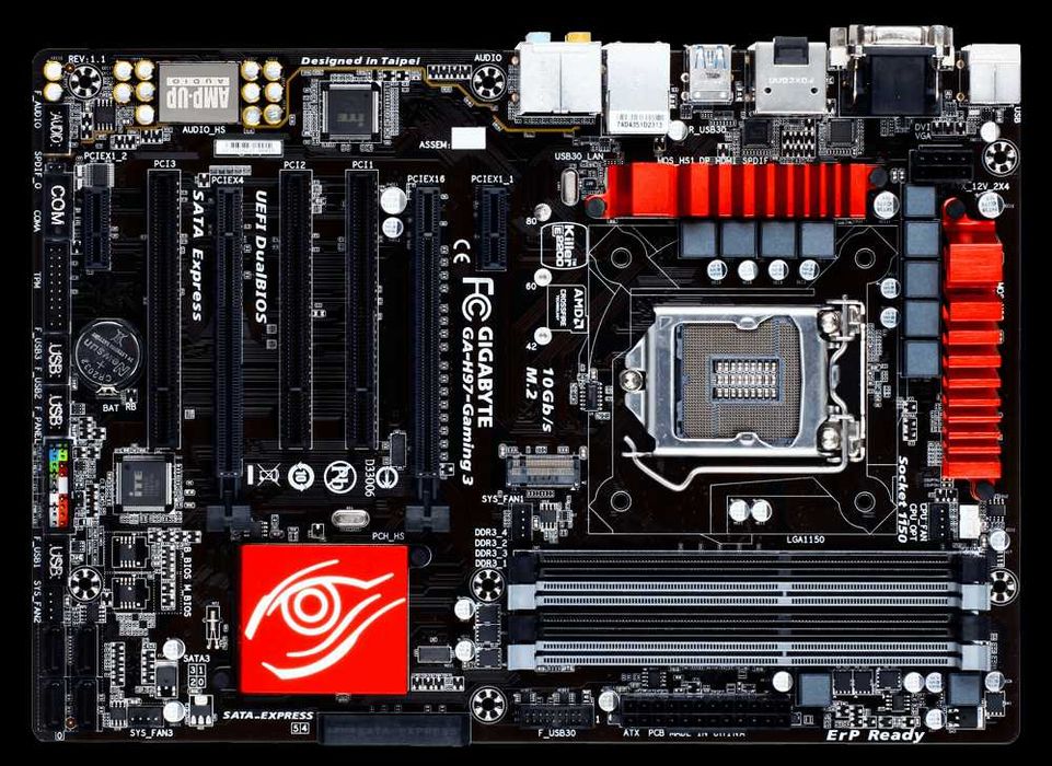 GIGABYTE GA-H97 GAMING 3 DDR3 1150 soket holati ideal + Garantiya