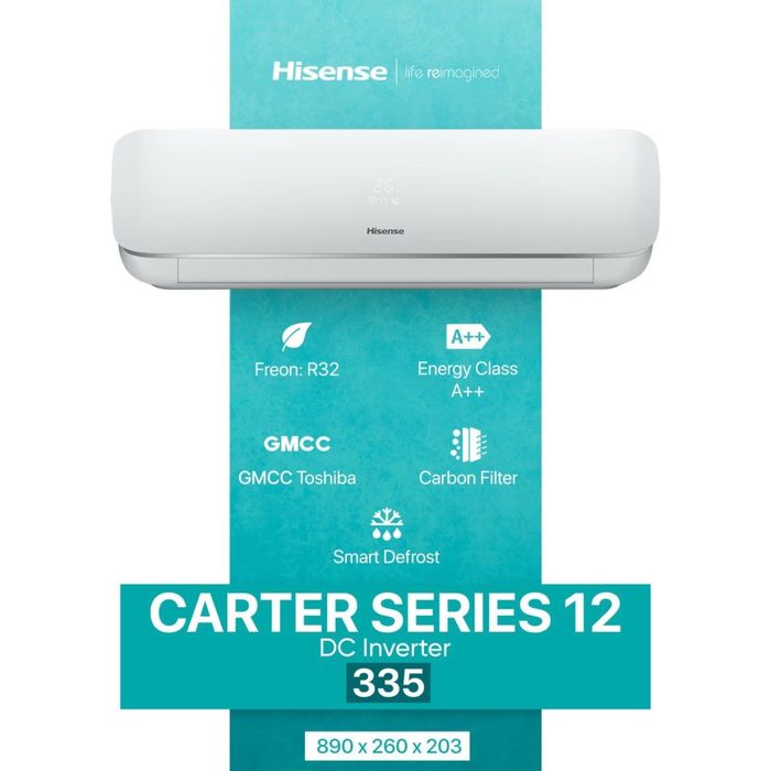Кондиционер Hisense Wings/Carter S/DC invertor/R32 фреон +4Wind +дос.