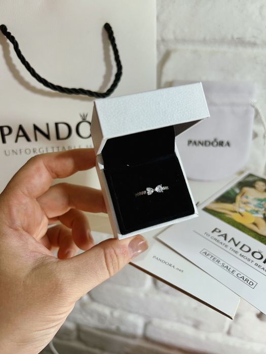 Кольцо Pandora бантик серебро 925 пробы