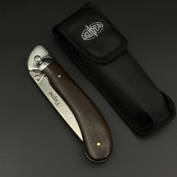 Висок клас руски сгъваем нож ГЮРЗА 100 ВИТЯЗь , с калъф за колан