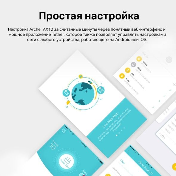 Archer AX12 Двухдиапазонный гигабитный роутер Wi‑Fi 6 пок