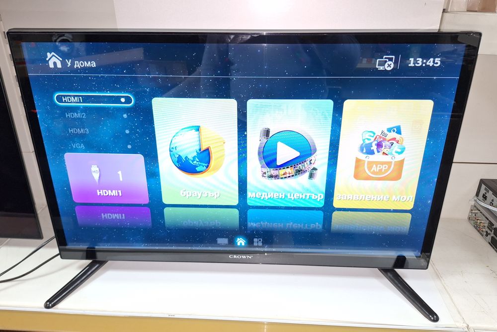 32" led tv Crown телевизор