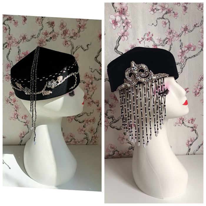 Қыз келіншектерге арналған тақия, әшекейлер