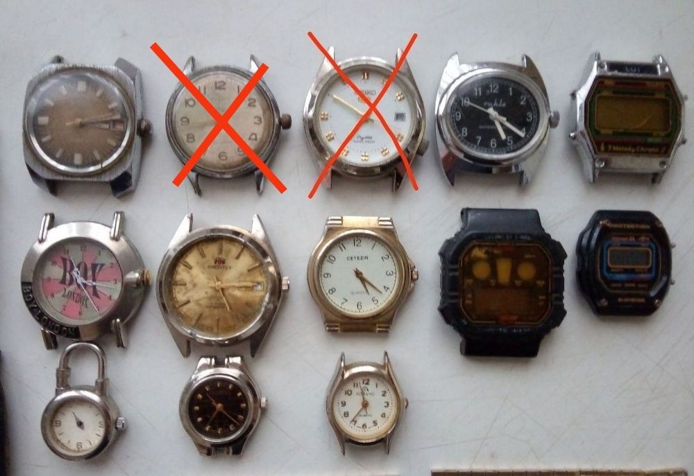 Неработещи часовници и верижки Ruhla, ВОЛНА, WOSTOK, Romano