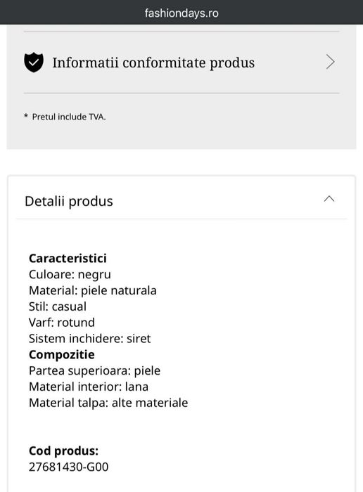 Ghete barbati piele, GANT, marimea 43