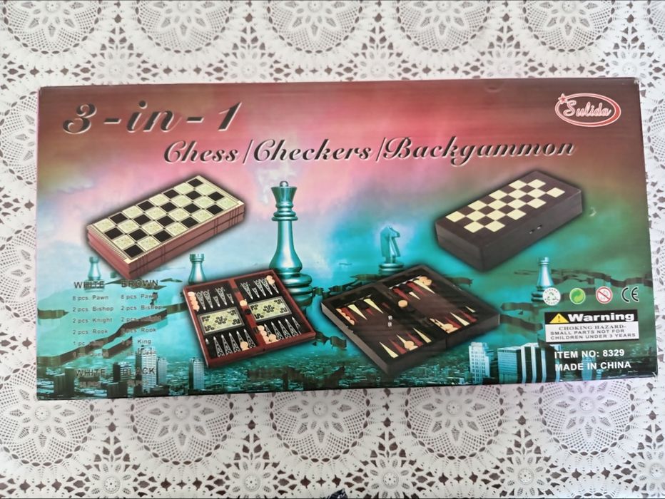 Шахматы, шашки, нарды 3в1