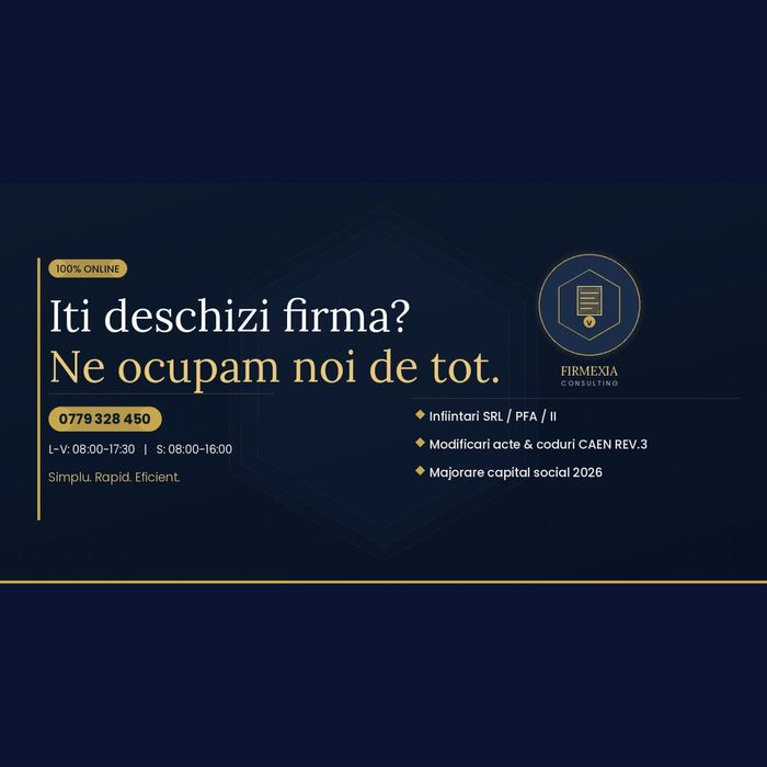 Înființare SRL/PFA -Simplu și Eficient