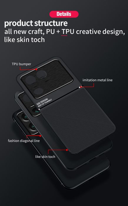 Xiaomi Poco X6 Pro 5G / X6 / X5 Pro / X5 / MINIMAL кейс гръб с магнит