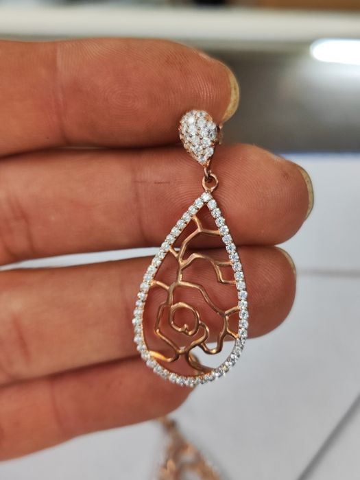 сребърен комплект обеци и колие 925