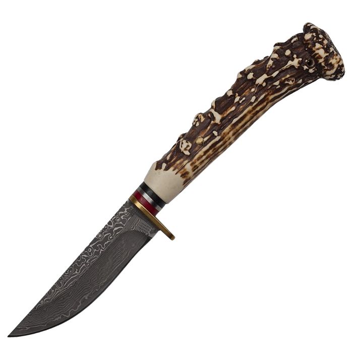 Cutit vanatoare IdeallStore, Goat Knife, 21 cm, husa piele ecologica