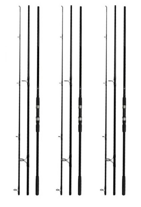 Set 3 Lansete pentru Crap, lungime 3.60 m + 3 mulinete KT 5000A