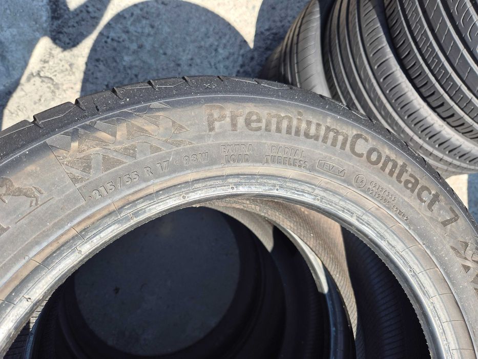 2 Anvelope de VARA - 215/55/17 98W XL - Continental Premium Contact 7 - Stare F BUNA - DOT 2023 !