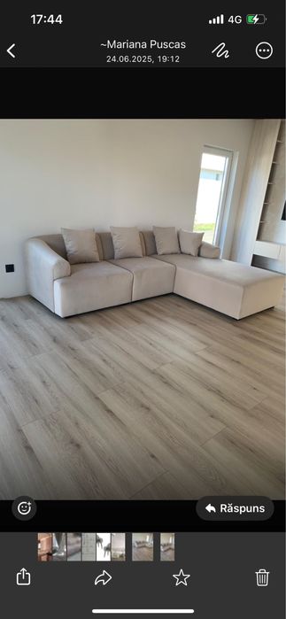 Canapea bej modulara