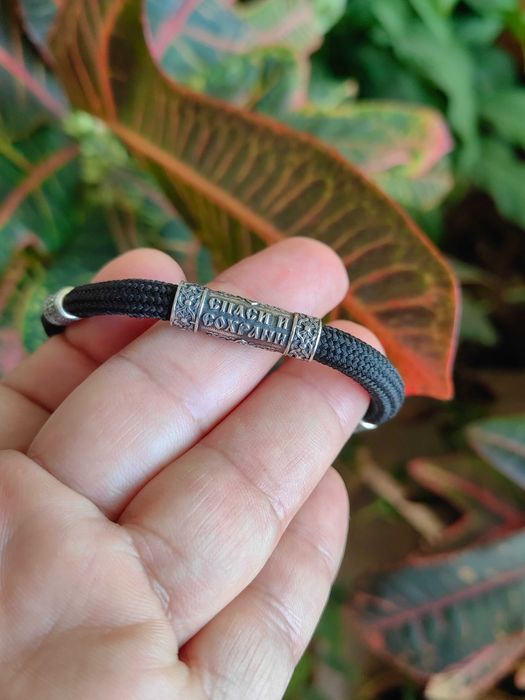 Мъжка сребърна гривна, православна сребърна гривна, дамска гривна