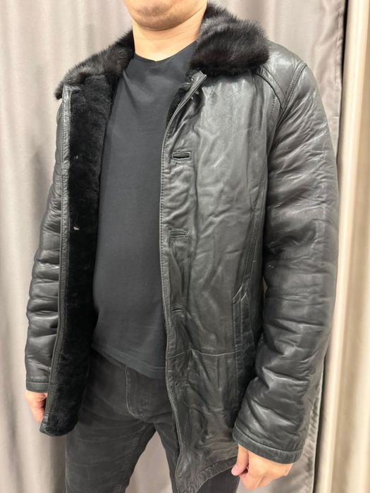 Зимняя кожанная куртка