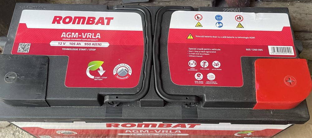 Rombat 12v 105ah AGM start/stop noua
