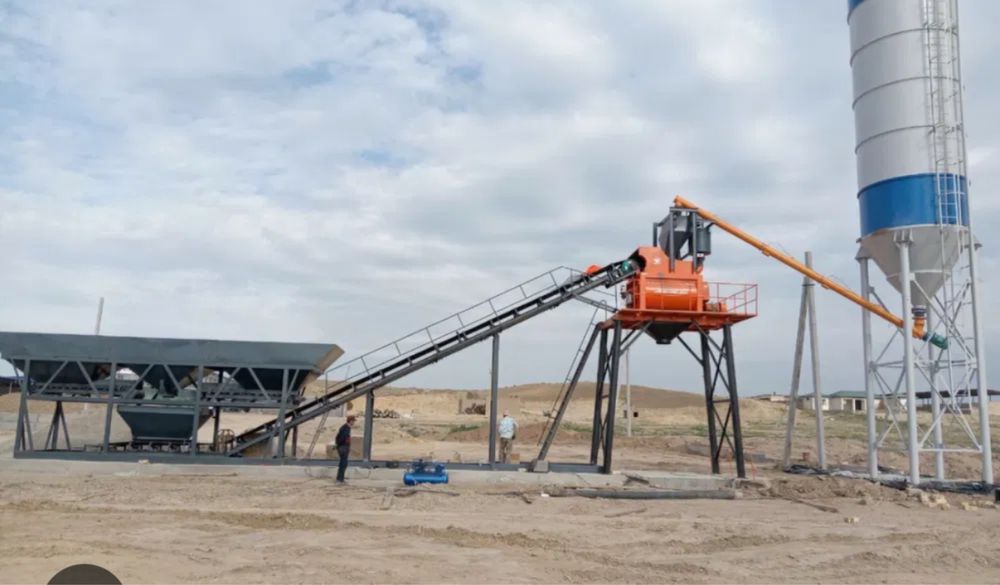 Бетон завод 60 куб ленточный. Sicoma мещалка