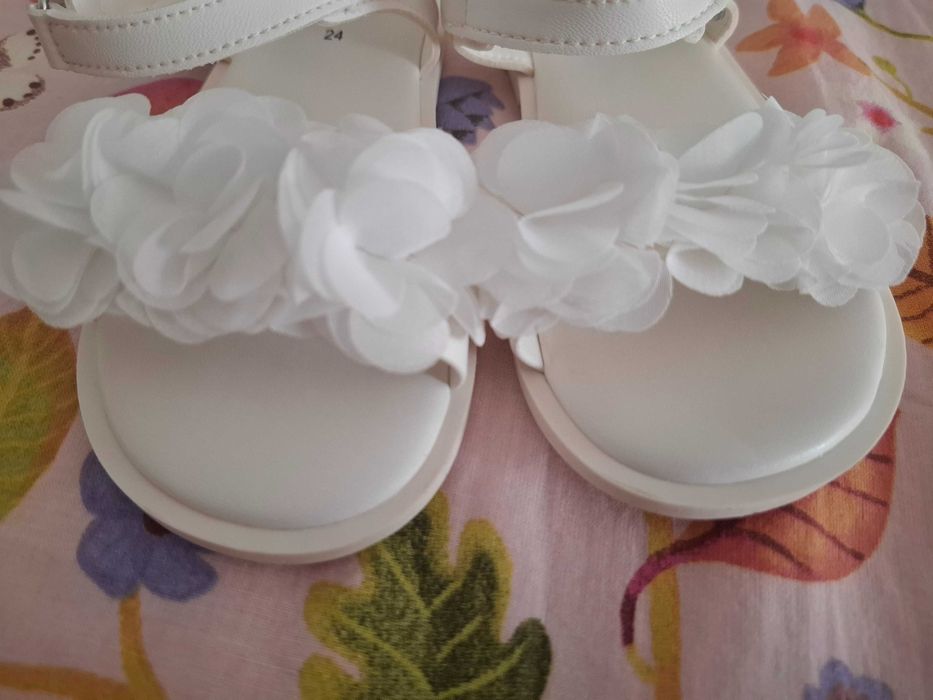 Официални бели бебешки сандали ХМ H&M, 24 размер