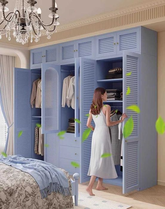 Шкаф для спальни/Zamonaviy rangli shkaf/Шкаф с ящиками/Javonlari bilan