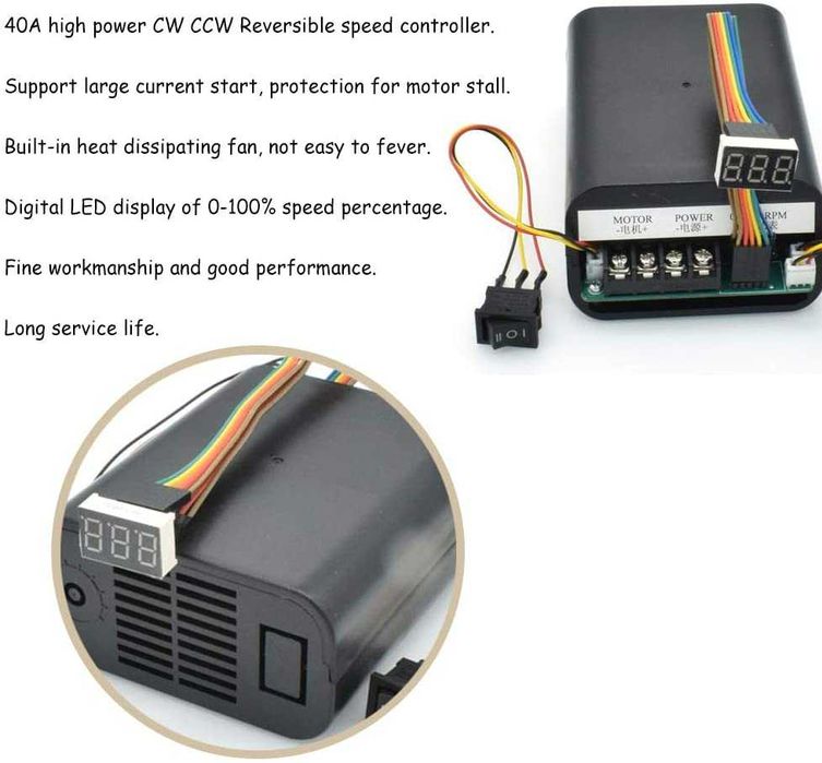 Variator Motor perie curent DC 12 ~ 60V 60A. Nou