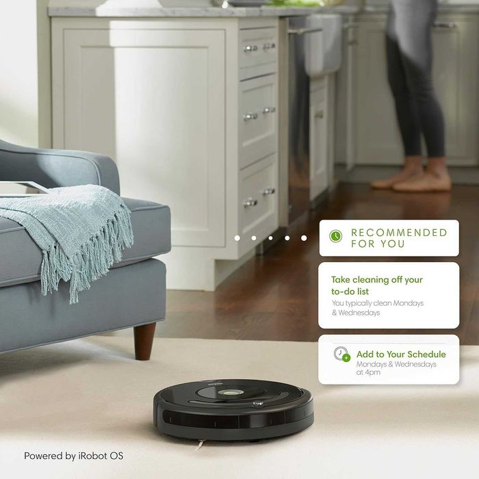 Прахосмукчка робот iRobot Roomba 671, WIFI, App, Черен
