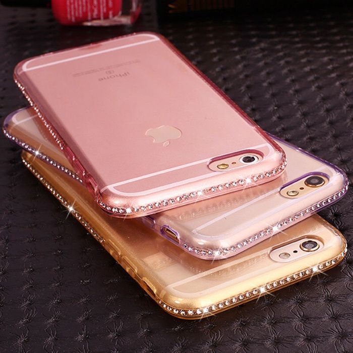 Husa semitranspartenta din silicon cu pietricele pt. IPhone XR