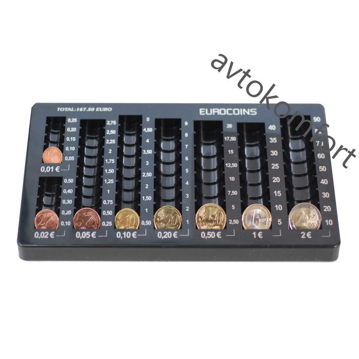 НАЛИЧЕН Монетник За Магазин Каса Касиер Такси Автомобил За Евро Монети