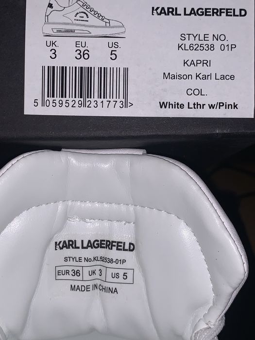 Sneakers Karl Lagerfeld White Lthr & W/Pink
