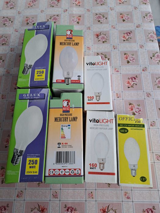 Becuri incandescente , becuri cu vapori de mercur