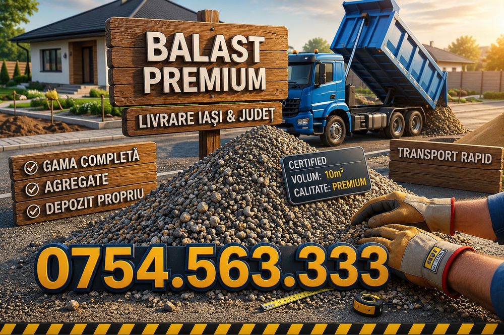 Balast iasi, balast, balastru, amestec beton