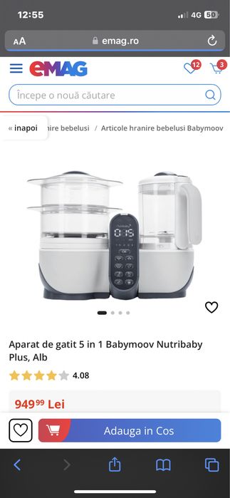 Vand Babymoov 5 în 1 Nutribaby plus , alb