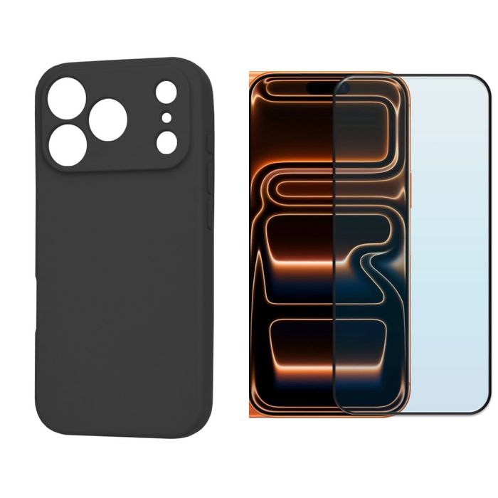 Husa Silicon + Folie Sticla 11D/6D/Privacy Iphone 17/AIR/PRO/PRO MAX