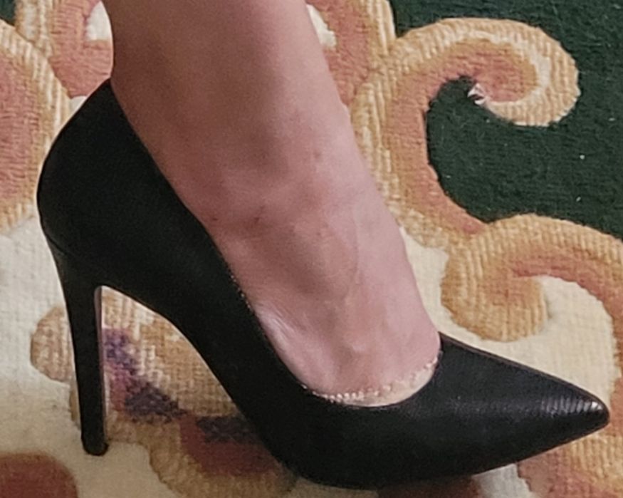 Pantofi negru pierlat