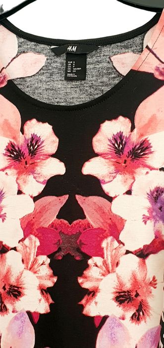 Rochie H&M S, bretele, de vara, cu flori