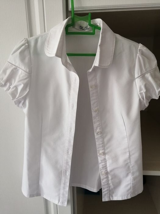 Школьная рубашка и лонгслив на девочку  на рост 122