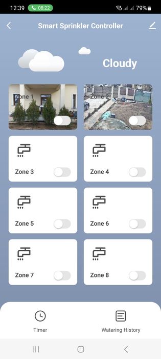 Sistem automatiz. irigatii  WIFI, 8 zone, compatibil Tuya / Smartlife