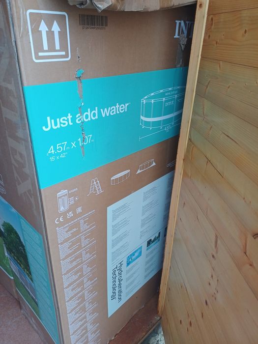 Piscina NOUA cadru metalic Prism Frame Premium Intex 26724NP, D457xH107 cm
