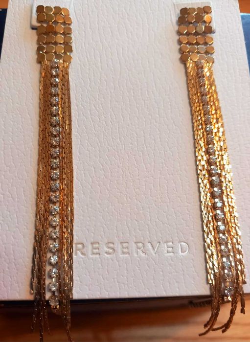 Оригинални обеци фентъзи от метал и синтетичен камък