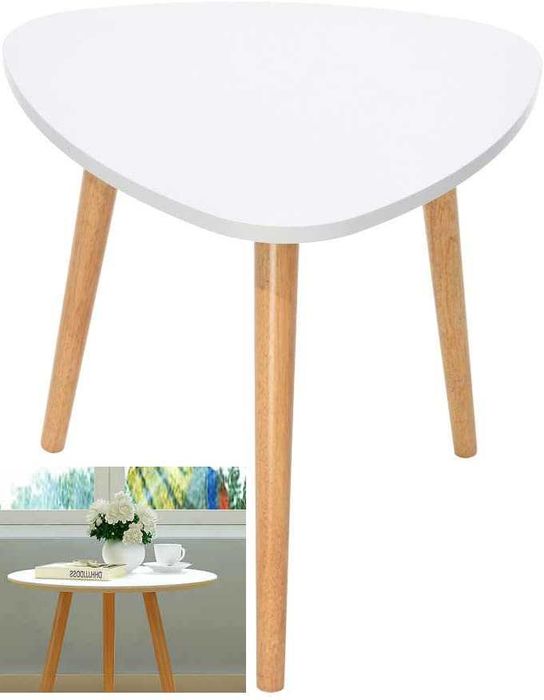 Стилна бамбукова масичка за кафе и отдих - 50 х 50 см