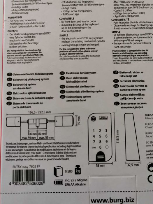 Yala inteligenta Burg Wachter cu amprenta