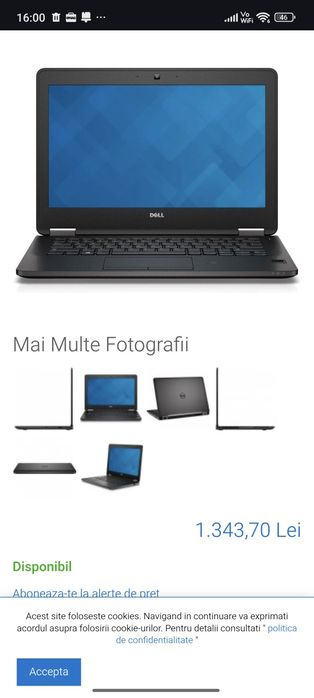 Laptop Dell Latitude 7280 I7 7th gen.