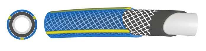 Furtun BLUEBOS PLUS 1/2" 50m, 4 straturi, clasa 3 rezistenta